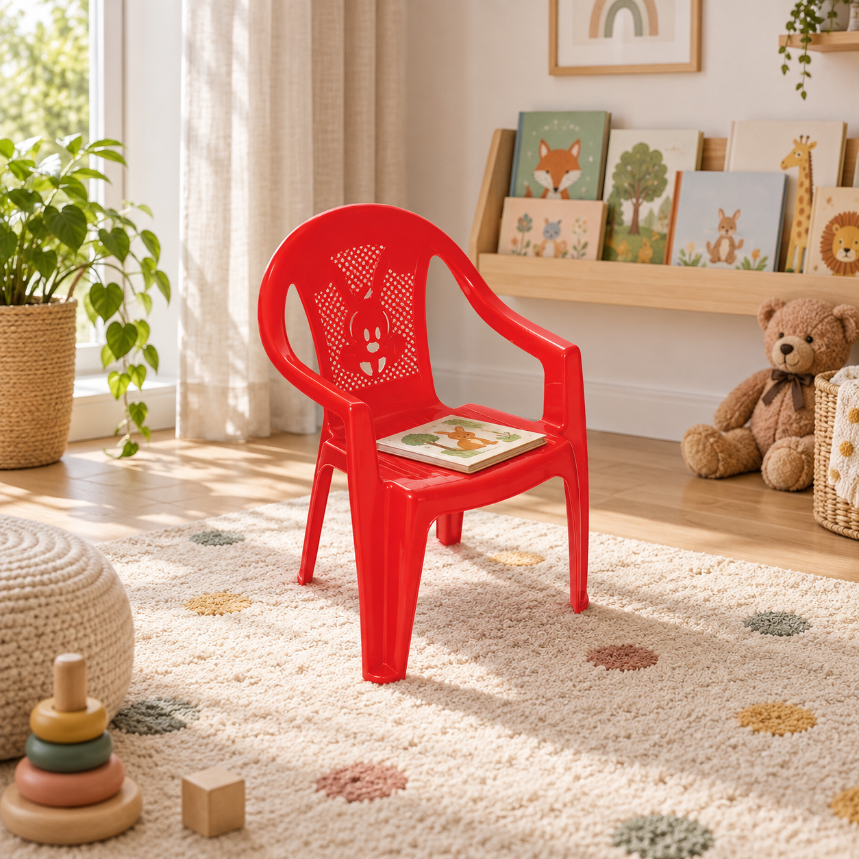 BURDEM B103 children chair in a modern reading and play corner