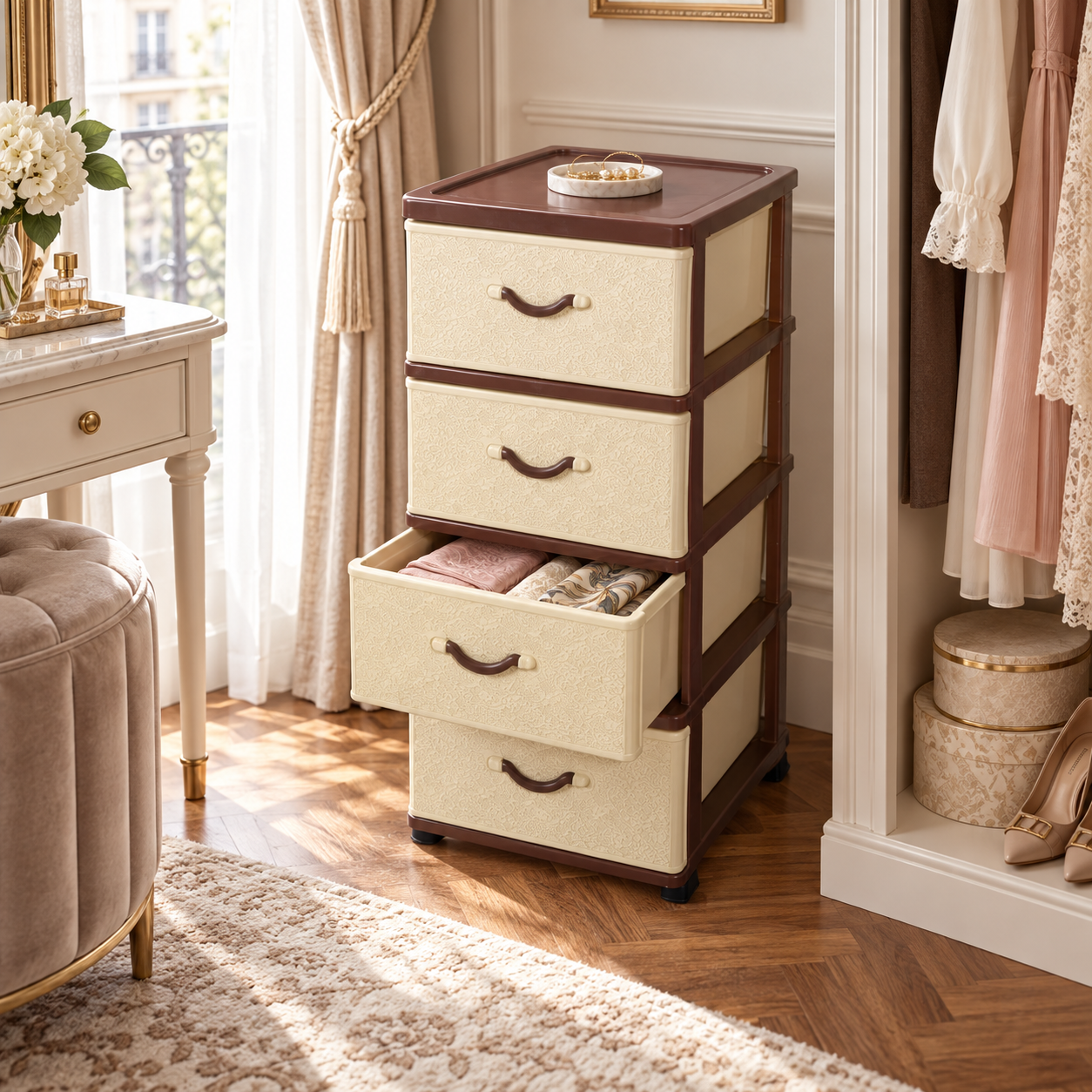 COMMODE LUX LACE organizing wardrobe accessories