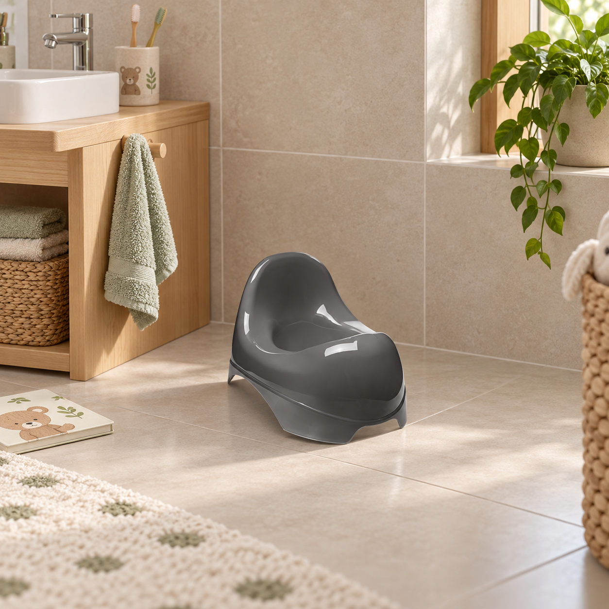 BURDEM B135 baby toilet in a modern family bathroom
