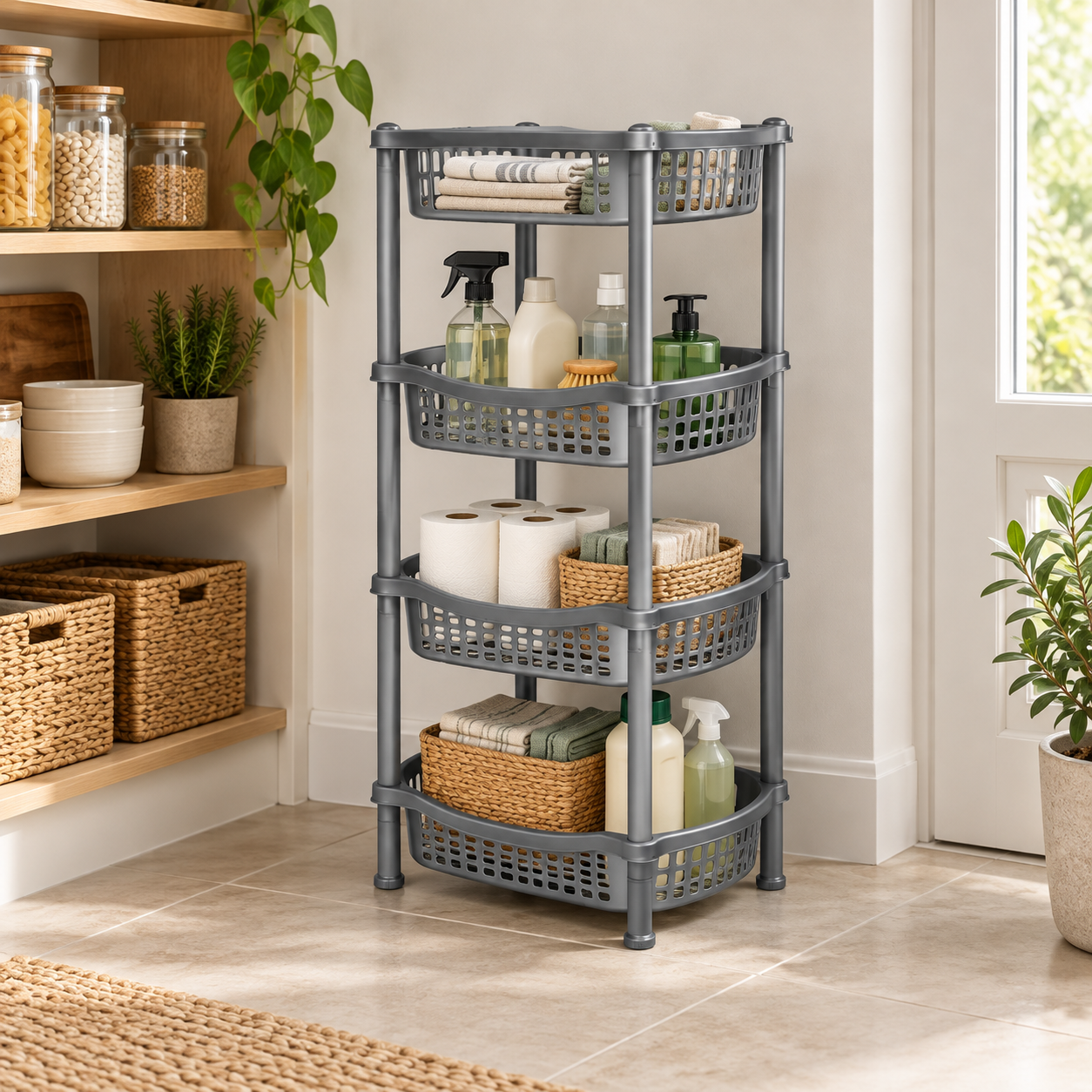 RECTANGLE SET 4 SHELVES organizing household essentials