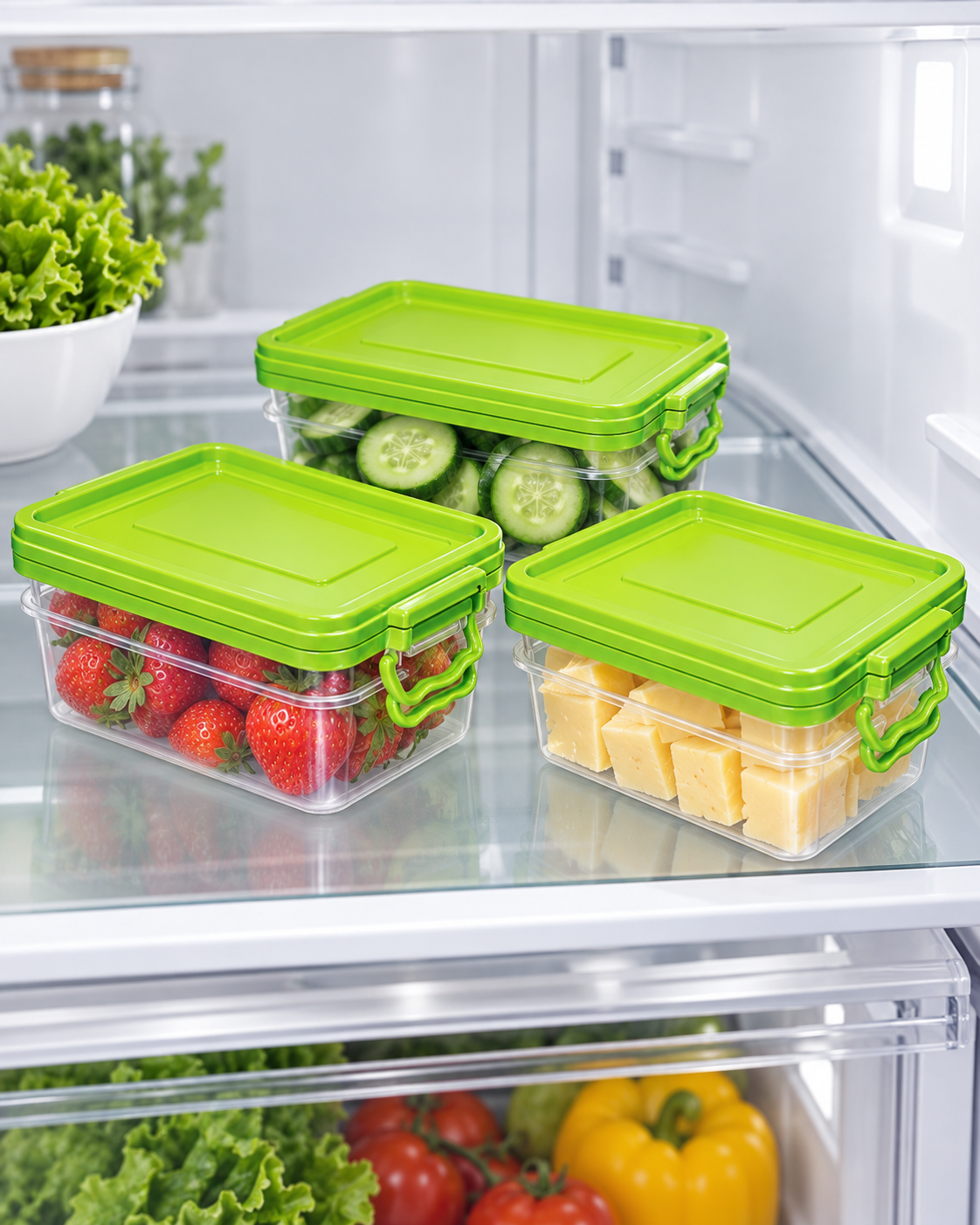 FRIDGE STORAGE BOX 0 SET (B179-6) styled in everyday use
