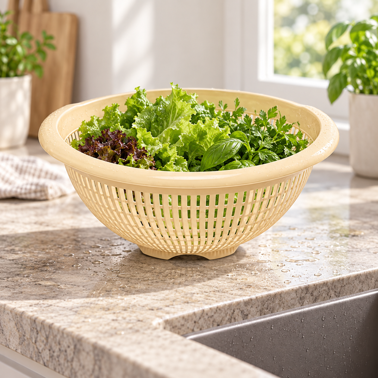 BURDEM B183-2 Strainer Mega with washed greens