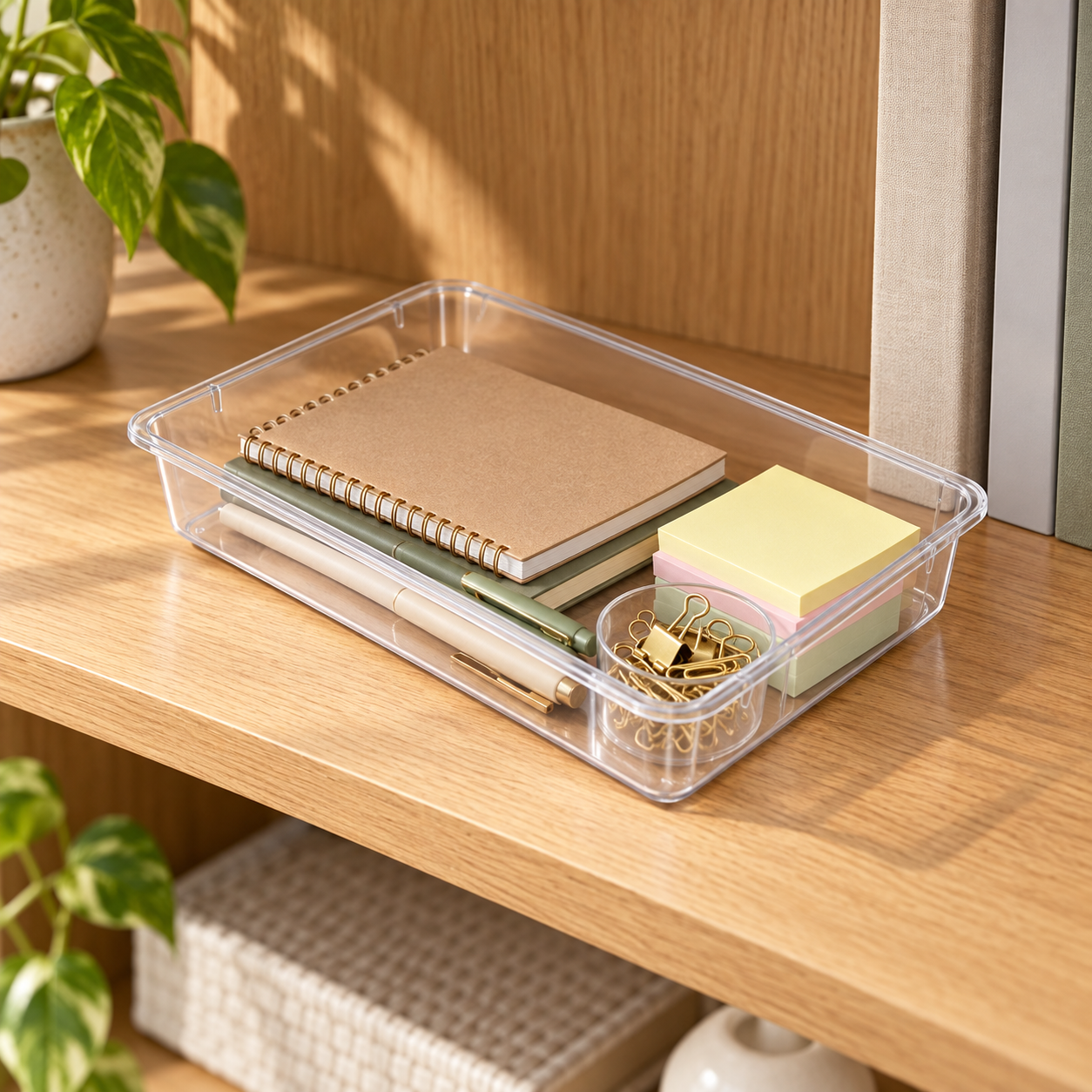 BURDEM B192-1 multipurpose tub organizing stationery