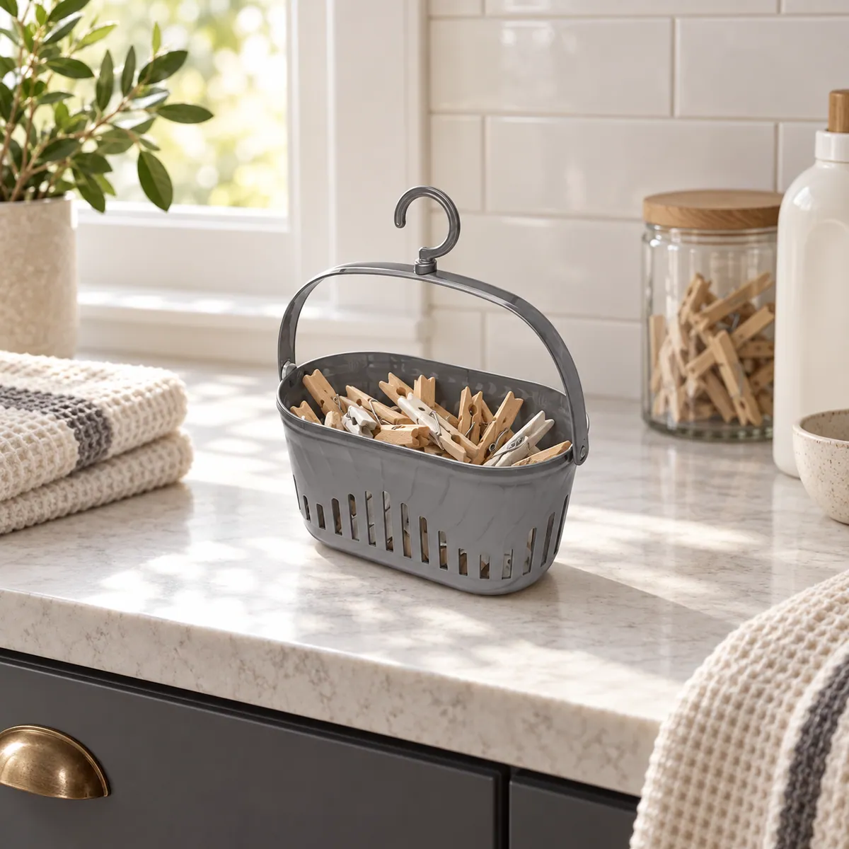 PEG BASKET OVAL holding clothes pegs