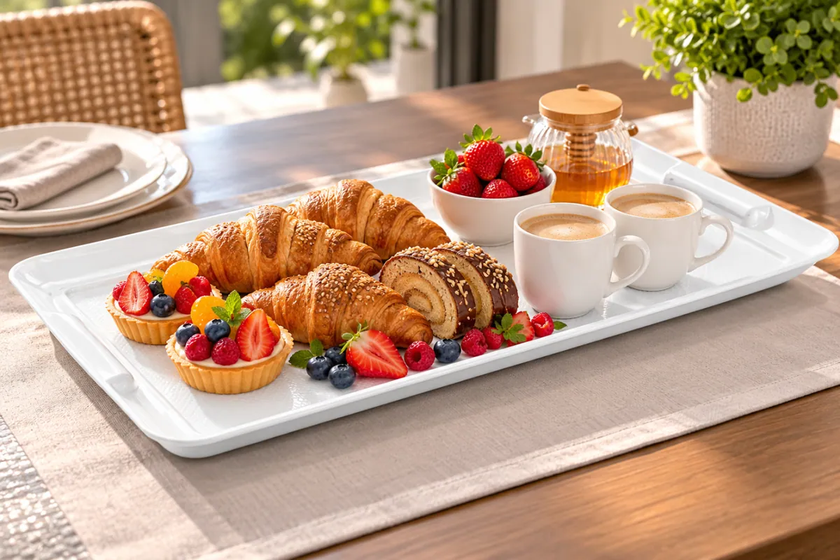 BURDEM B116-1 serving tray on a refined coffee table
