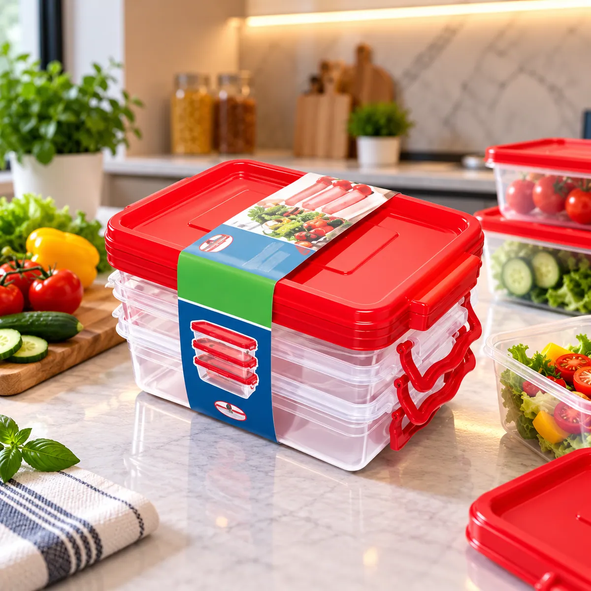 FRIDGE STORAGE BOX 1 SET (B179-7) styled in everyday use